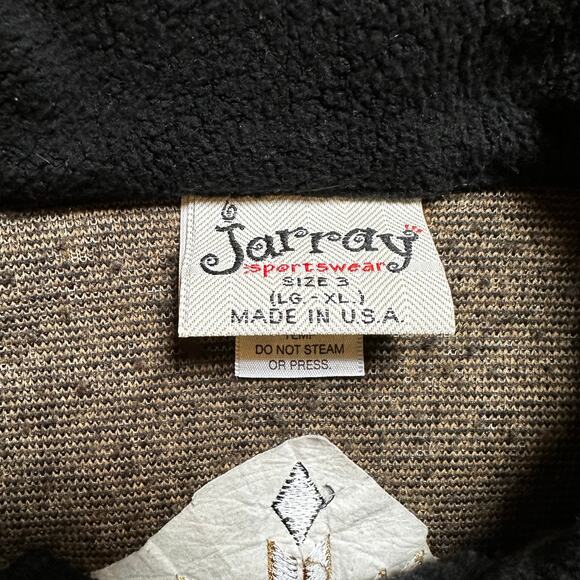 Jarray vintage brown black full zip fleece collar VAIL snowflake sweater SIZE L - Picture 4 of 6